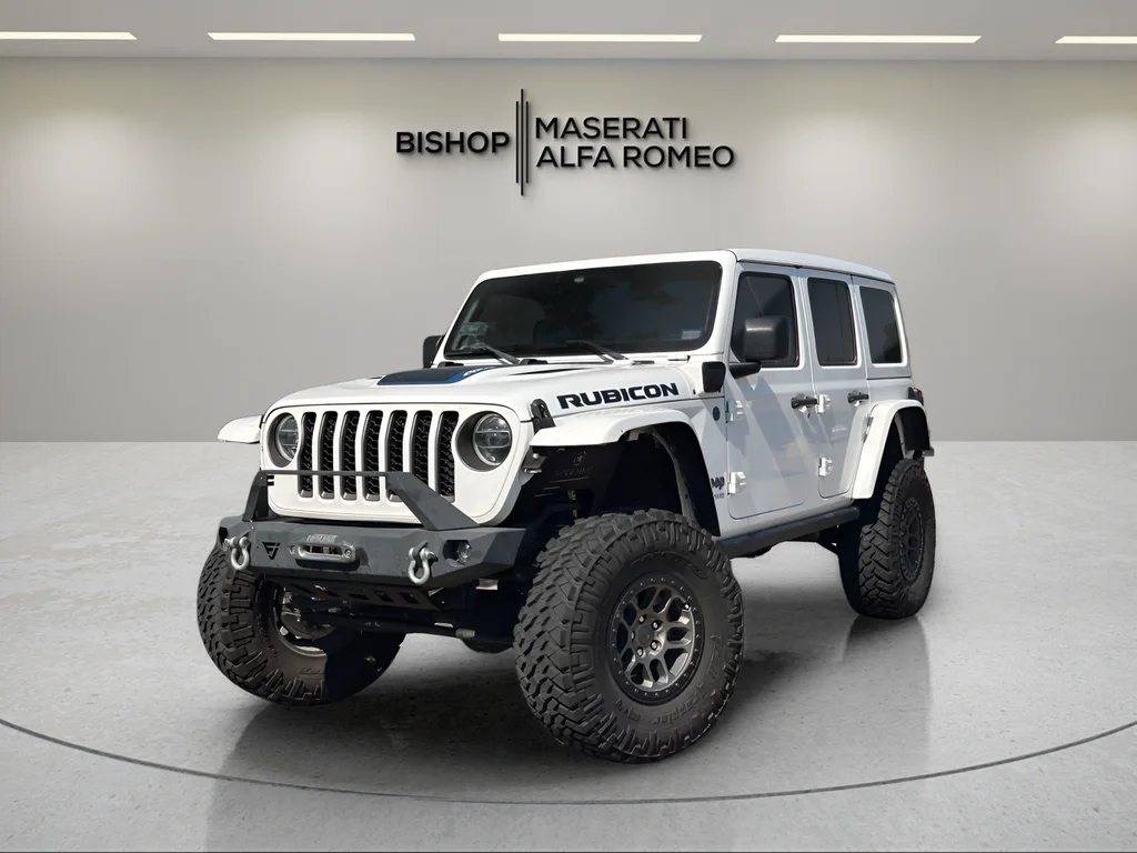 Used 2022 White Jeep Unlimited Rubicon 4xe image 2