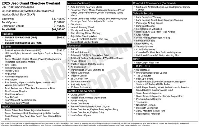 Used 2025 Gray Jeep Overland image 32