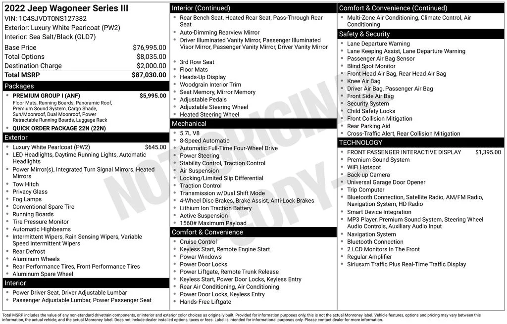 Certified Used 2022 White Jeep Series III image 43