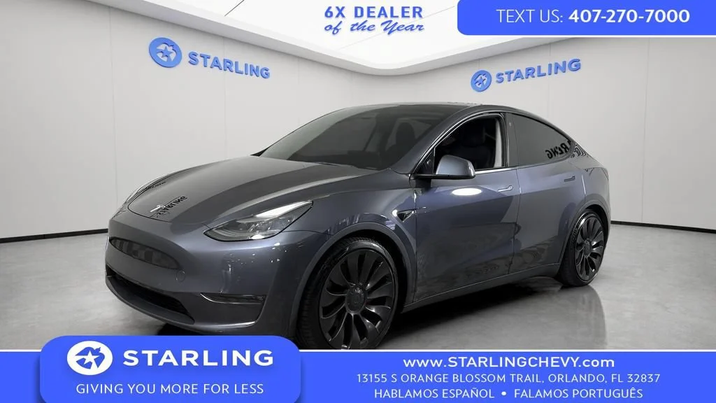 Used 2021 Black Tesla Performance Dual Motor All-Wheel Drive image 1