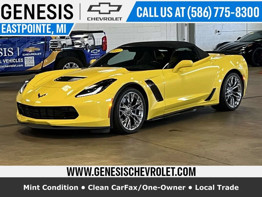 Used 2017 CORVETTE RACING YELLOW TINTCOAT Chevrolet Z06 2LZ image 1