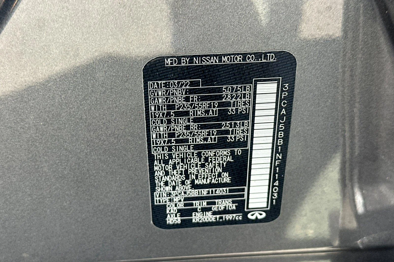 Used 2022 Slate Gray INFINITI LUXE image 29