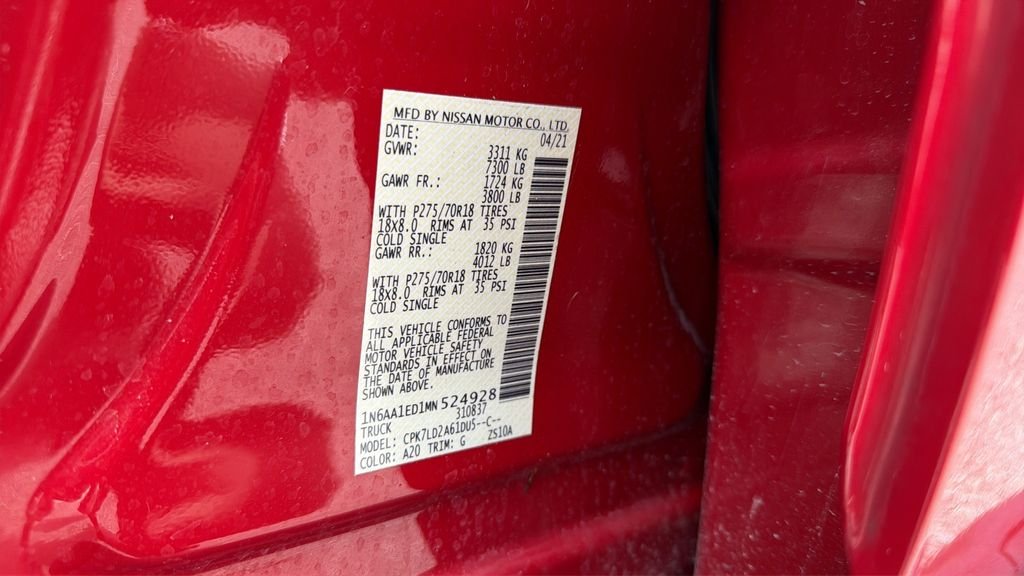 Used 2021 Red Nissan PRO-4X image 28