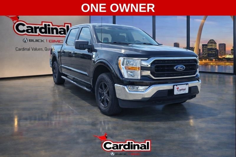 Black 2022 Ford F-150 XL SuperCrew 4WD Pickup Truck Four-Wheel Drive Automatic