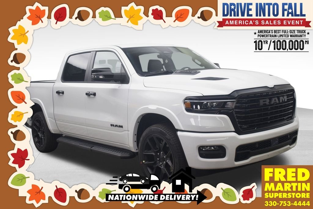 New 2026 Bright White Clear-Coat Exterior Paint RAM Laramie image 1