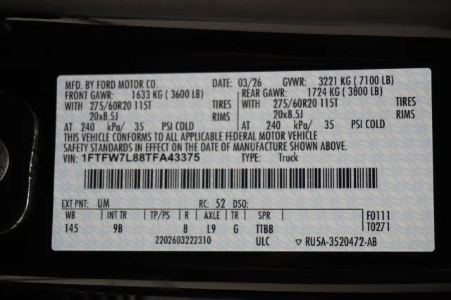 Used 2026 Agate Black Metallic Ford Platinum image 44