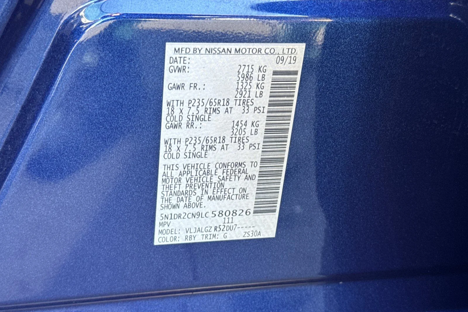 Certified Used 2020 Caspian Blue Metallic Nissan SL image 39