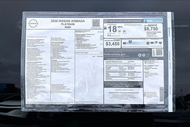 New 2026 Nissan Armada Platinum 4D Sport Utility