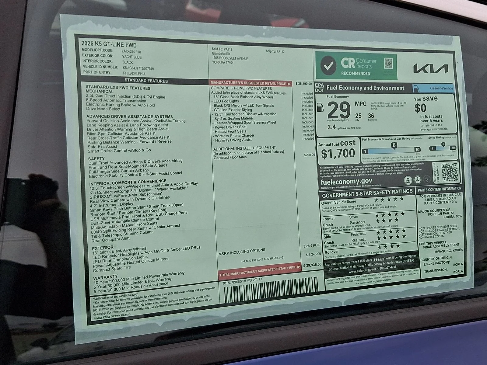 New 2026 Blue Kia GT-Line image 22