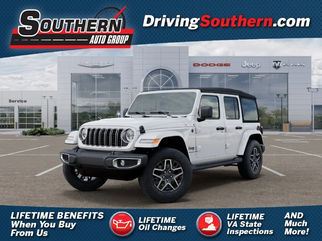New 2026 Bright White Clear-Coat Exterior Paint Jeep Sahara image 1