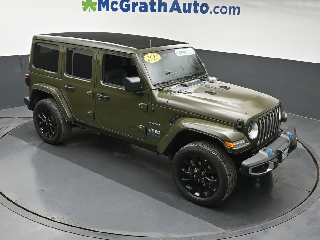 Used 2023 Green Jeep Sahara 4xe image 4