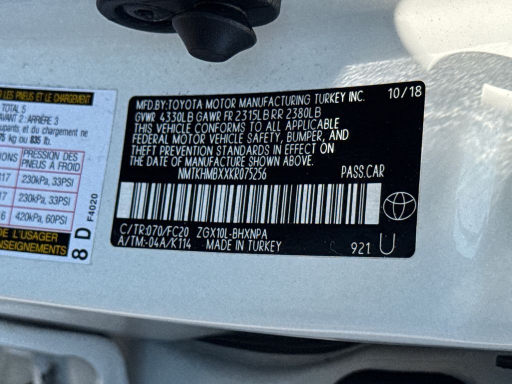 Used 2019 White Toyota LE image 43