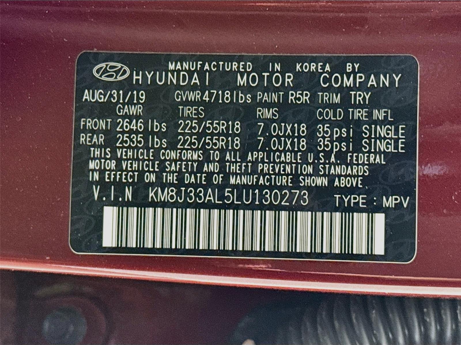 Used 2020 Gemstone Red Hyundai SEL image 31