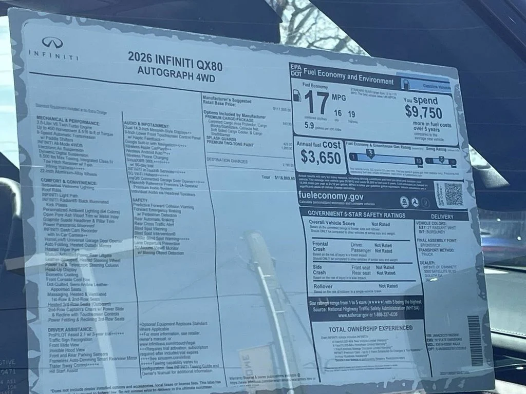 New 2026 2T RADIANT WHIT INFINITI Autograph 4WD image 23