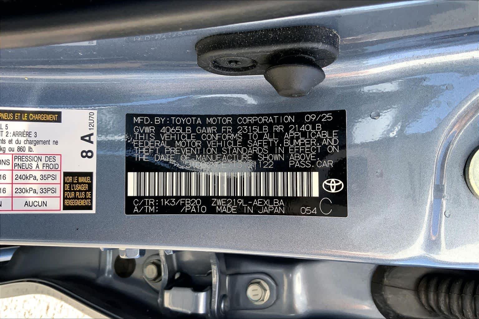 Used 2026 Celestite Toyota Hybrid LE image 36