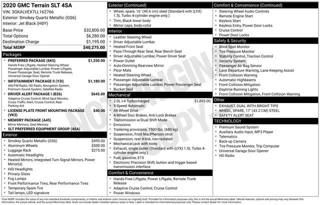 Used 2020 Smokey Quartz Metallic GMC SLT image 5