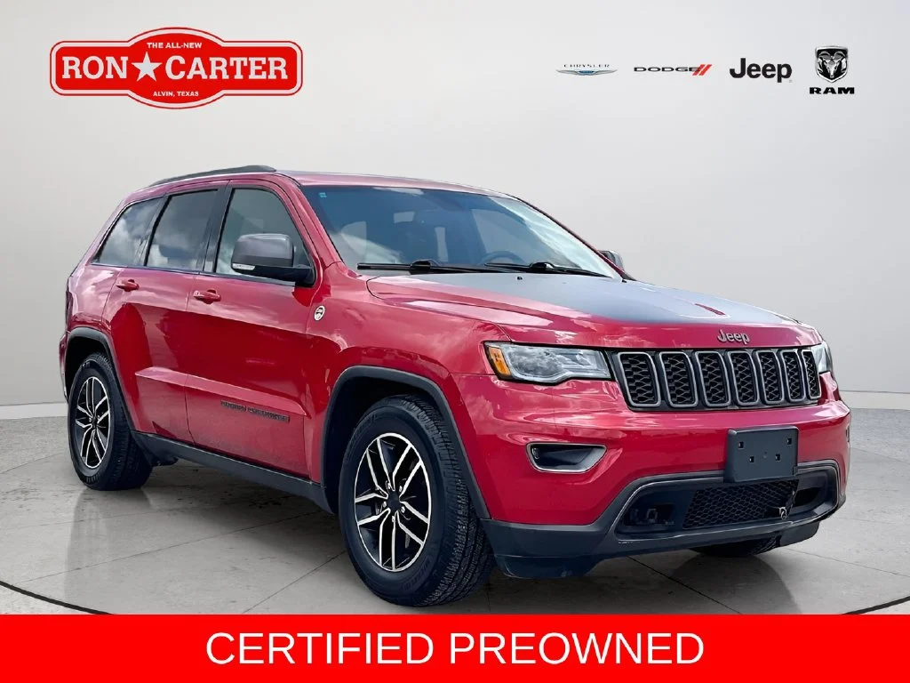 Certified Used 2021 Red Jeep Trailhawk image 1