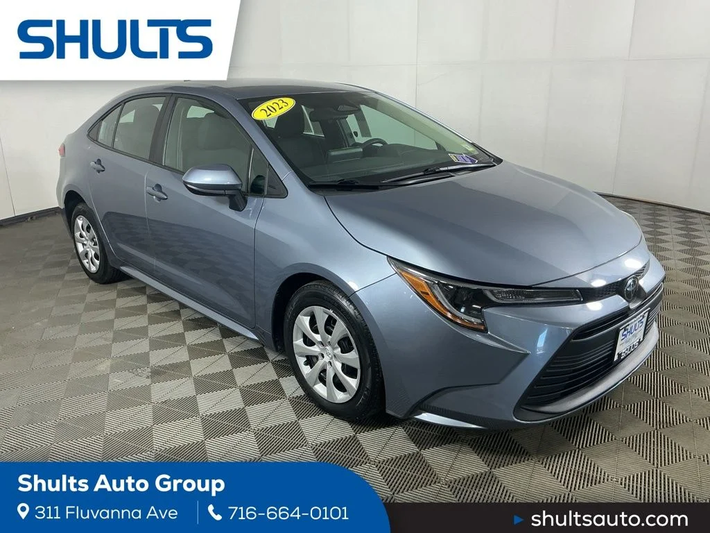 Certified Used 2023 Blue Toyota LE image 1