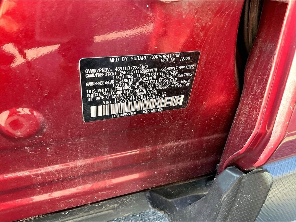 Used 2021 Crimson Red Pearl Subaru Premium image 32