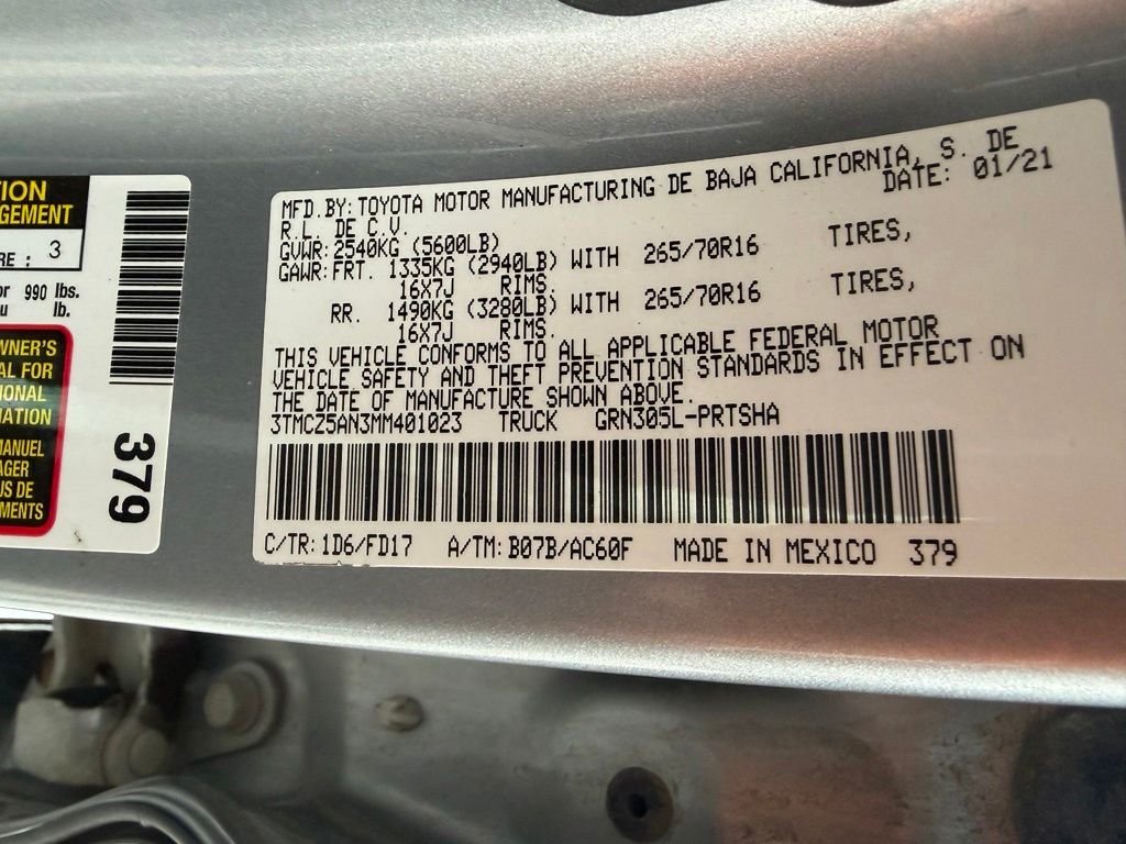 2021 Toyota Tacoma SR - Photo 43