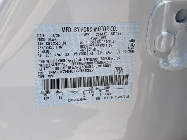 New 2026 Star White Metallic Tri-Coat Ford Platinum™ image 12