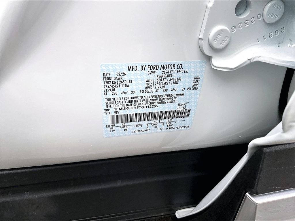 New 2026 White Metallic Ford Platinum image 13