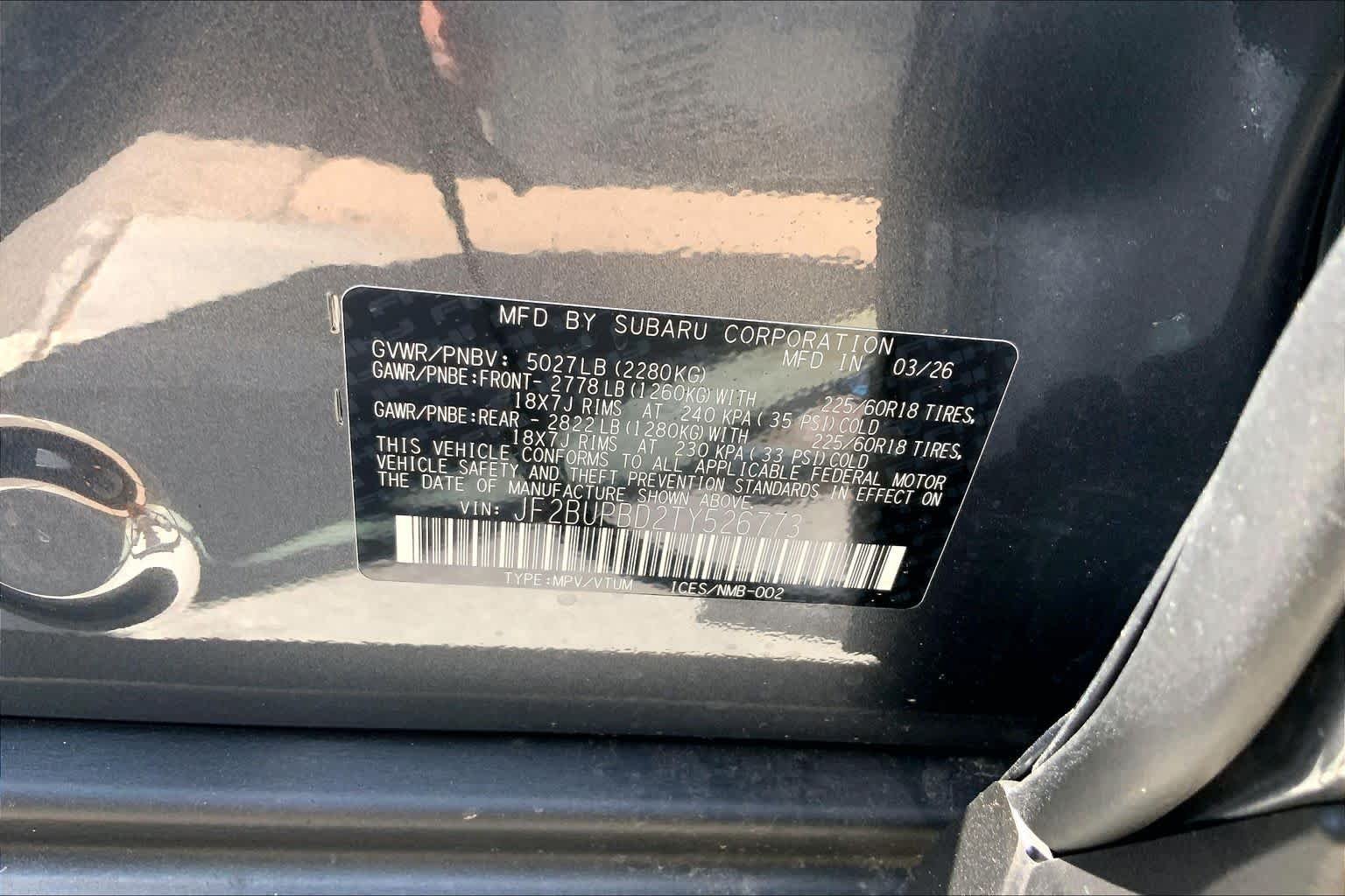 New 2026 MAGNETITE GRAY METALLIC Subaru Premium image 19