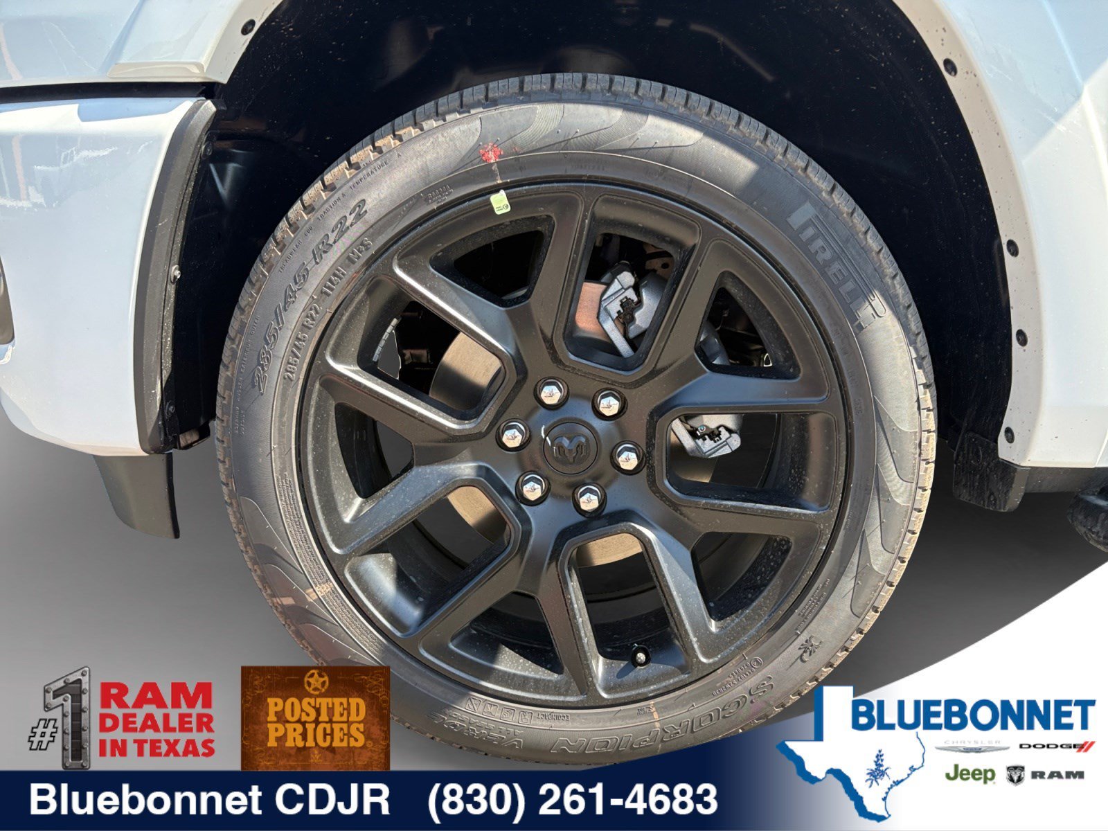 New 2026 Bright White Clear-Coat Exterior Paint RAM Laramie image 9