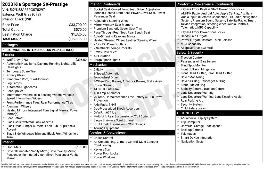 Used 2023 Gray Kia SX-Prestige image 6