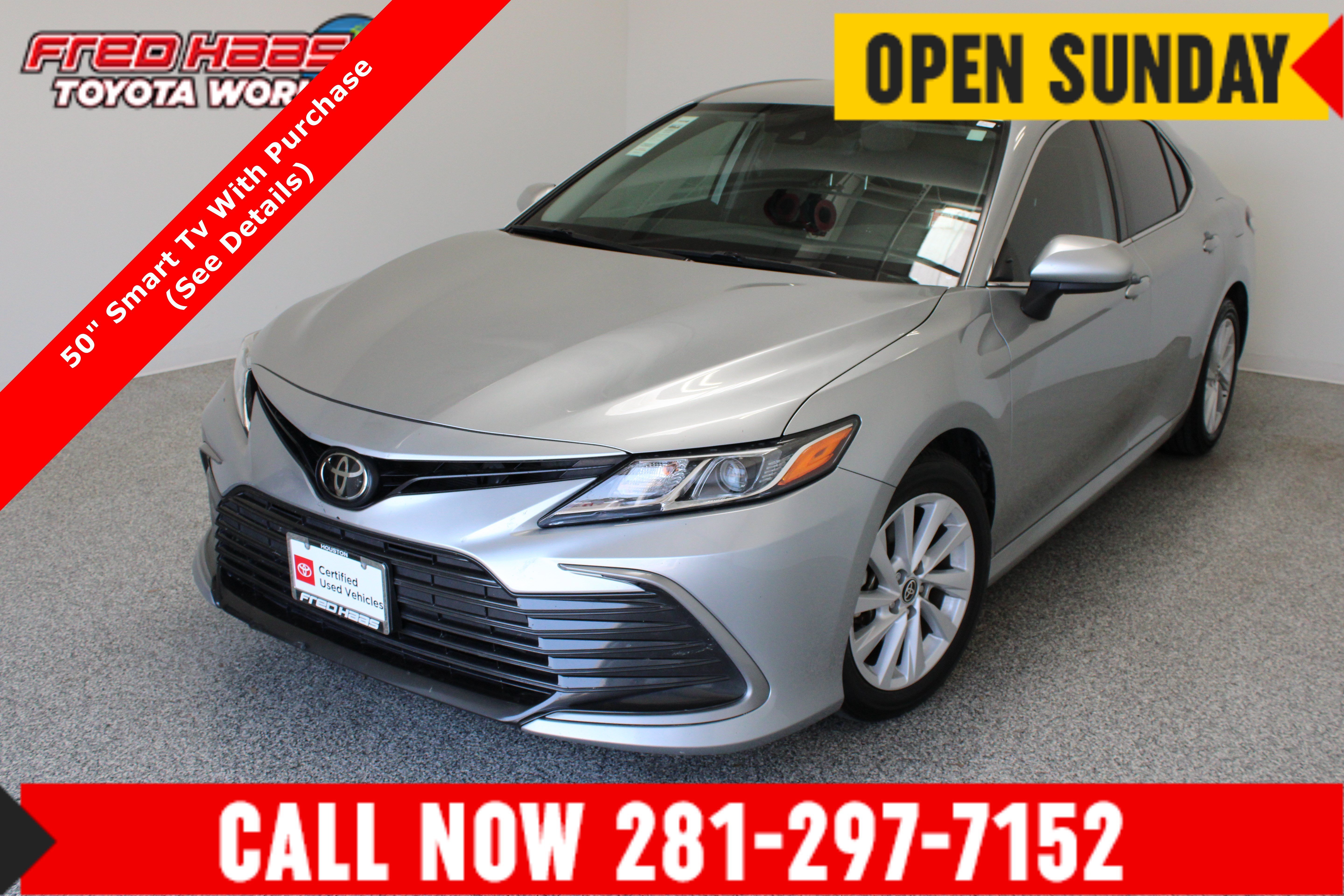 Certified Used 2022 Celestial Silver Metallic Toyota LE 2.5L image 1