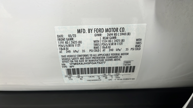 Used 2023 Star White Metallic Tri-Coat Ford Timberline image 29