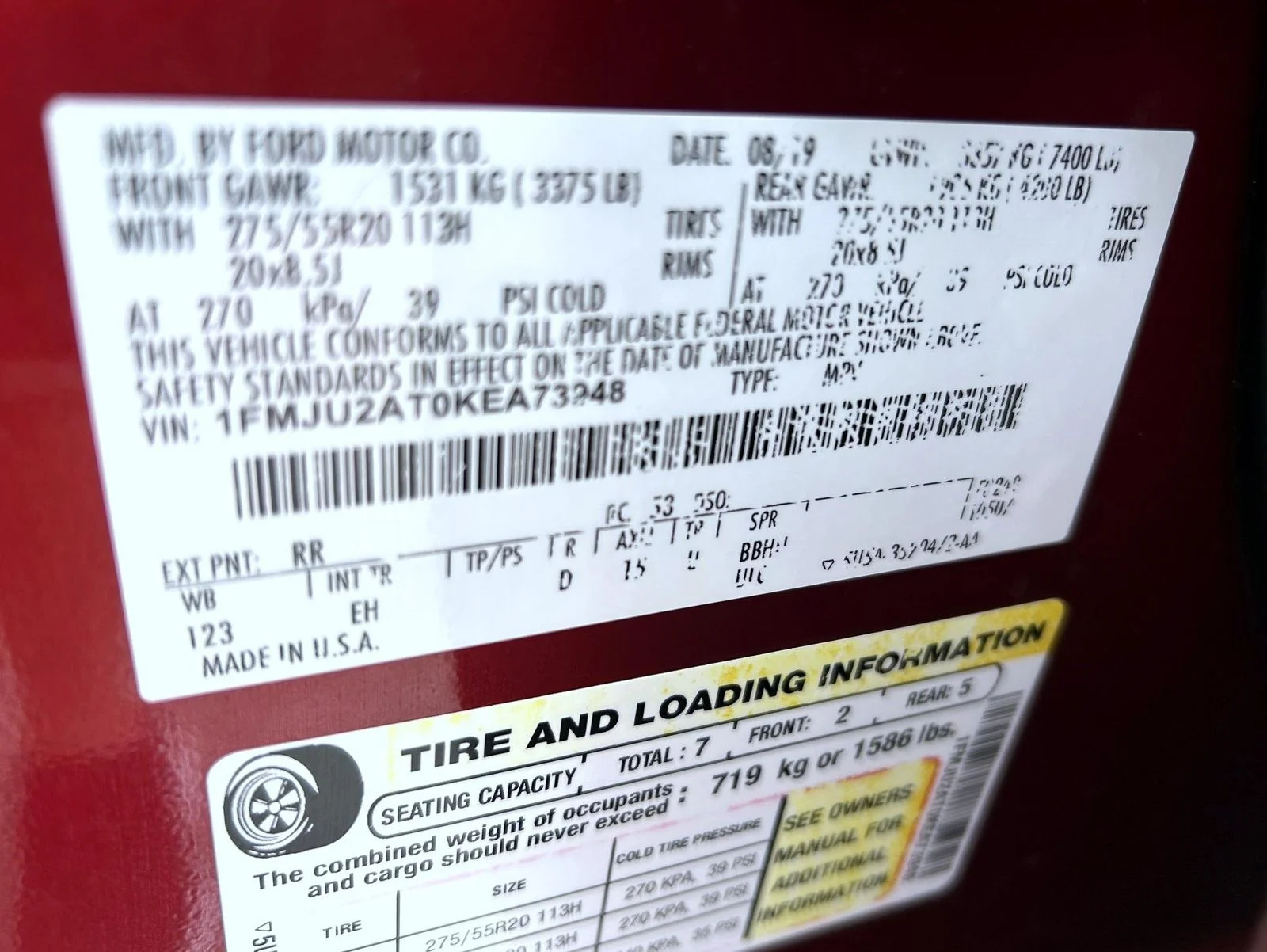 Used 2019 Red Ford Limited image 27