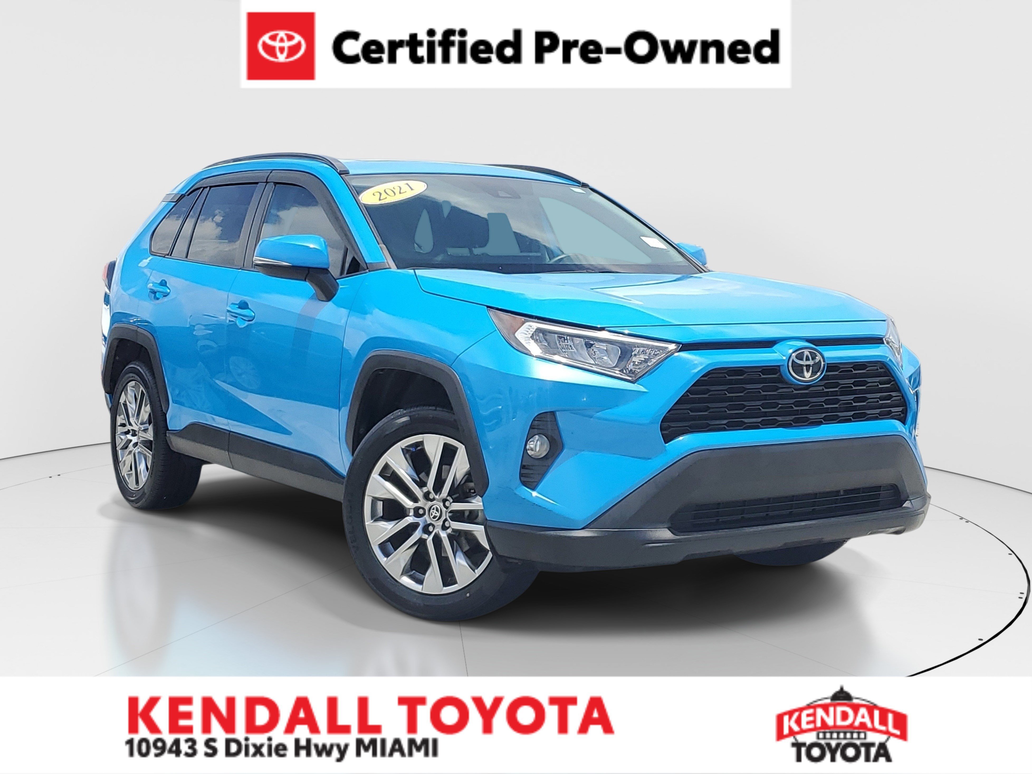 Certified Used 2021 Blue Flame Toyota XLE Premium image 1