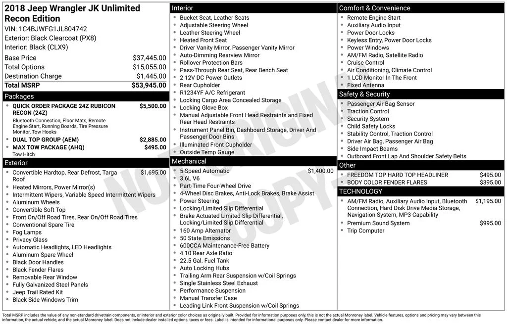 Certified Used 2018 Black Clearcoat Jeep Unlimited Rubicon image 5