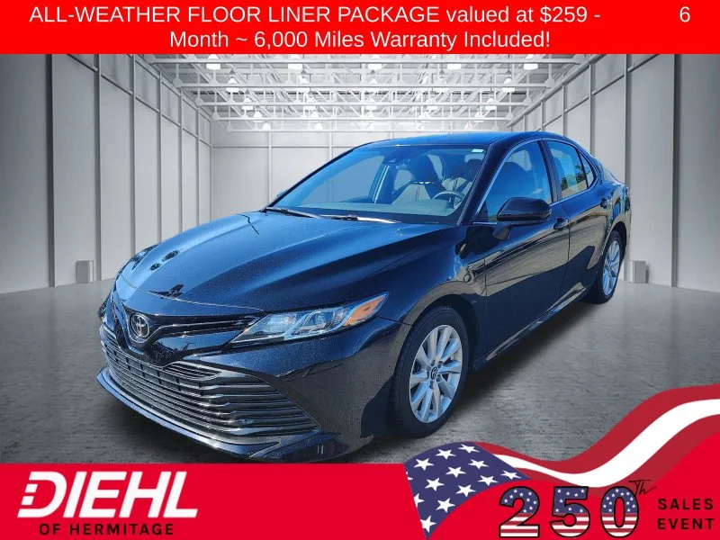 Used 2020 Black Toyota LE image 1