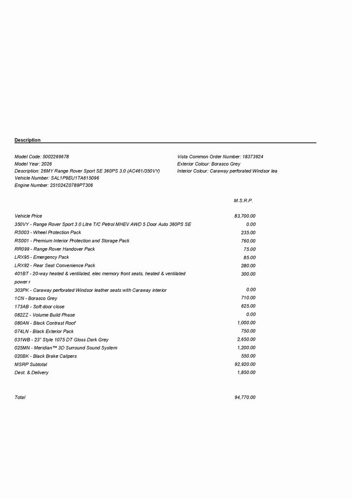 2026 LAND ROVER RANGE ROVER SPORT - Image 3