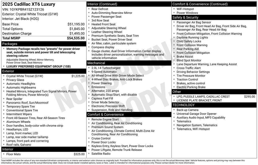 Used 2025 Cadillac XT6 Luxury with VIN 1GYKPBR41SZ123126 for sale in Elk River, Minnesota