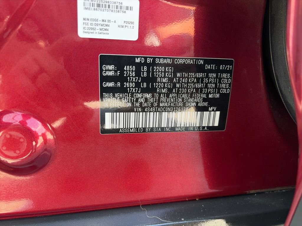 Used 2022 Crimson Red Pearl Subaru Premium image 27