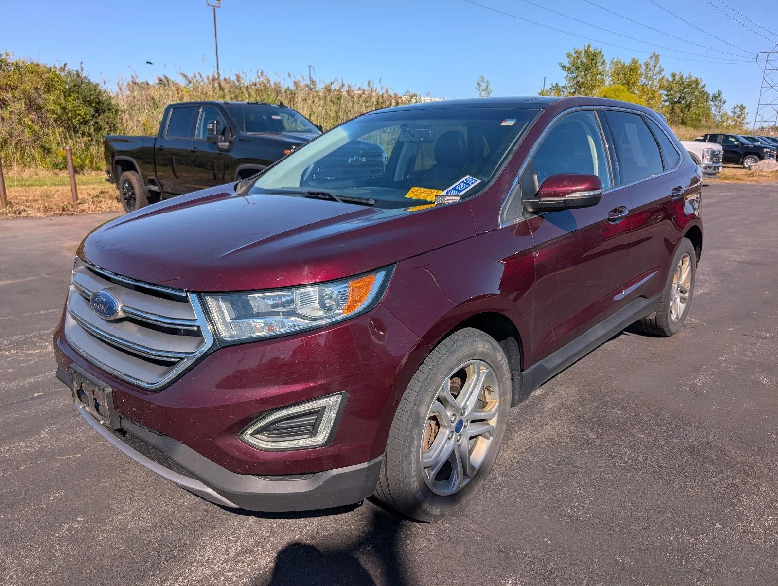 Used 2017 Burgundy Velvet Metallic Tinted Clearcoat Ford Titanium image 4