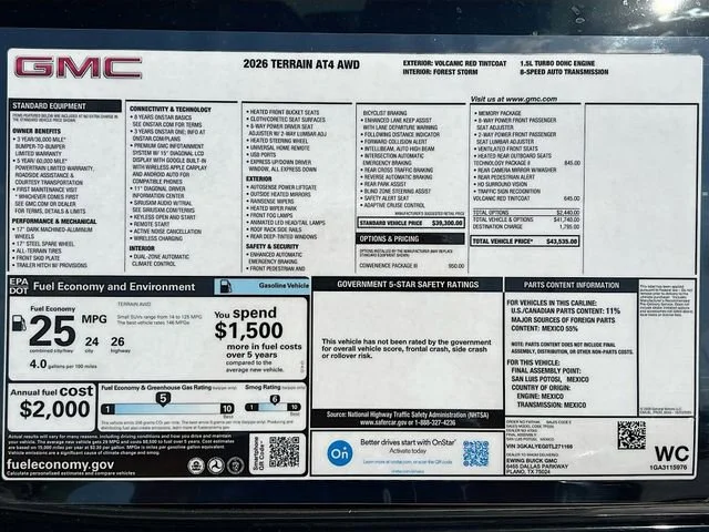 New 2026 Volcanic Red Tintcoat GMC AT4 image 21