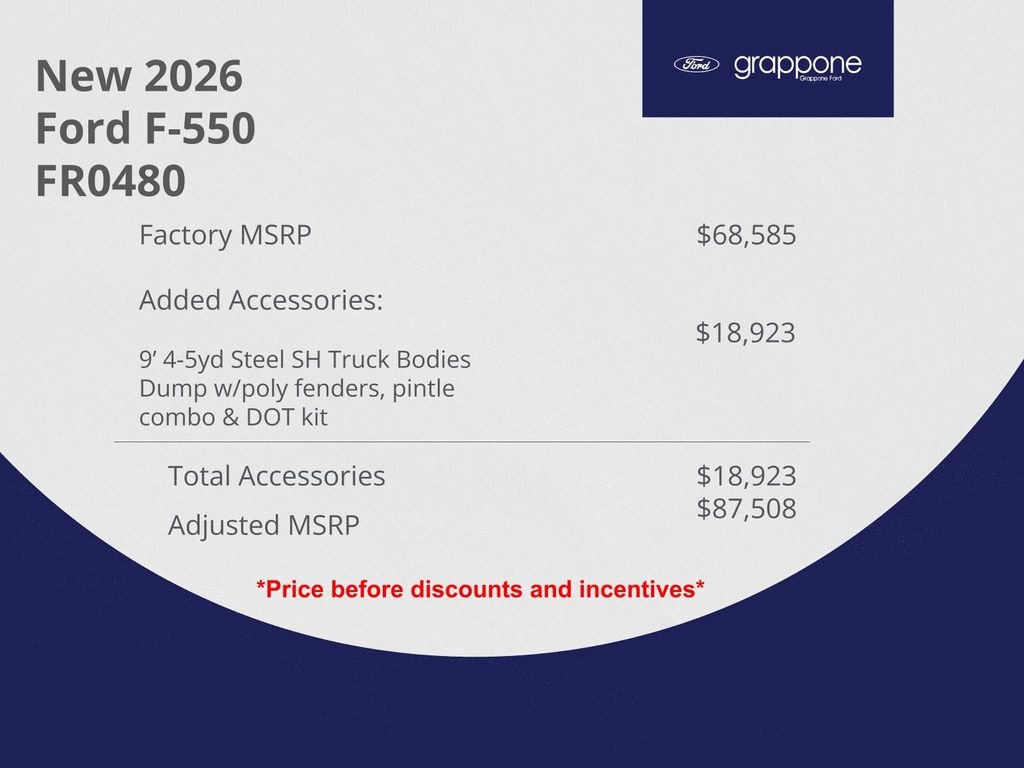 New 2026 Oxford White Ford F-550® XL image 4