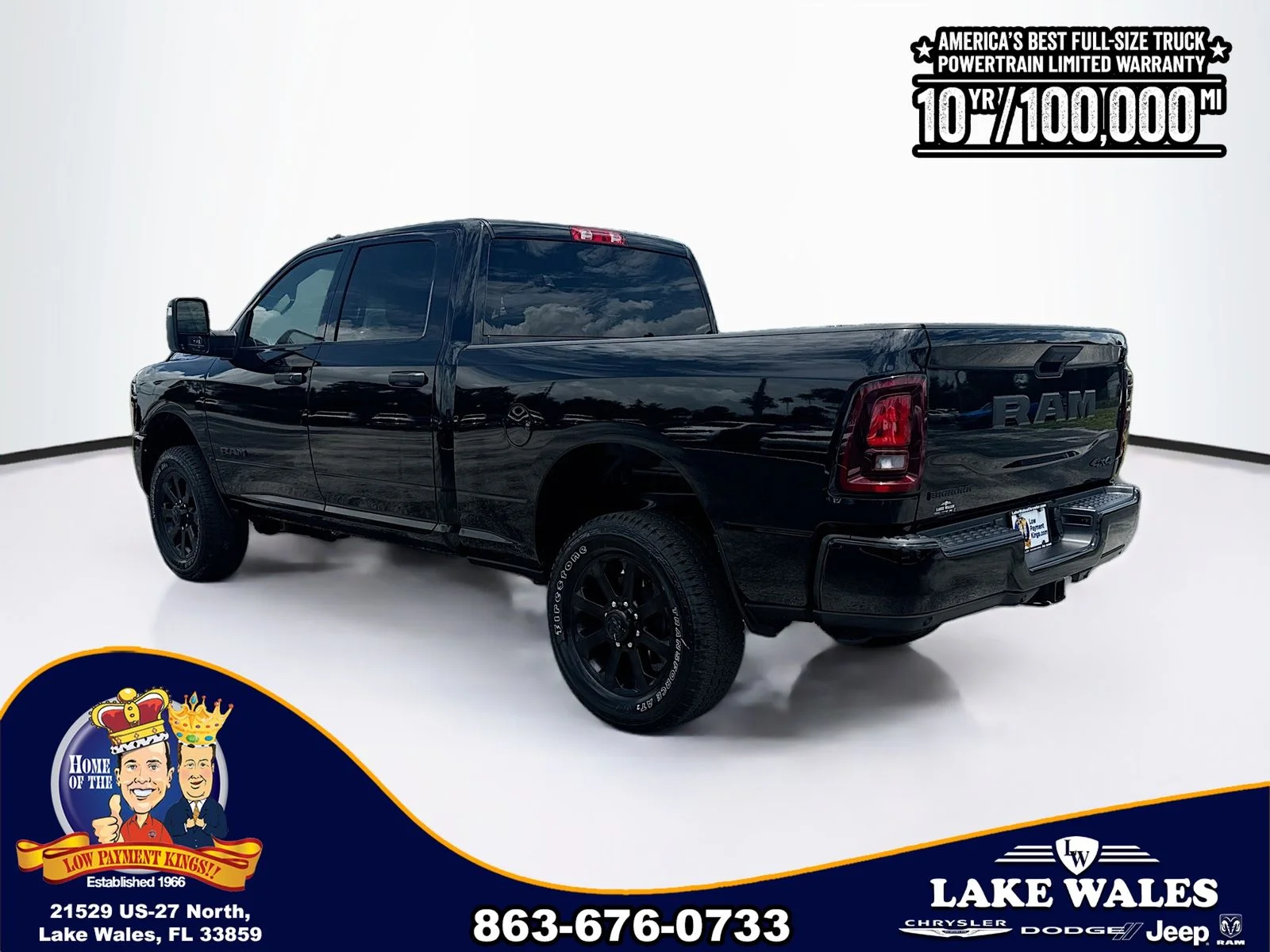 New 2026 Diamond Black Crystal Pearl-Coat Exterior Paint RAM BIG HORN image 4