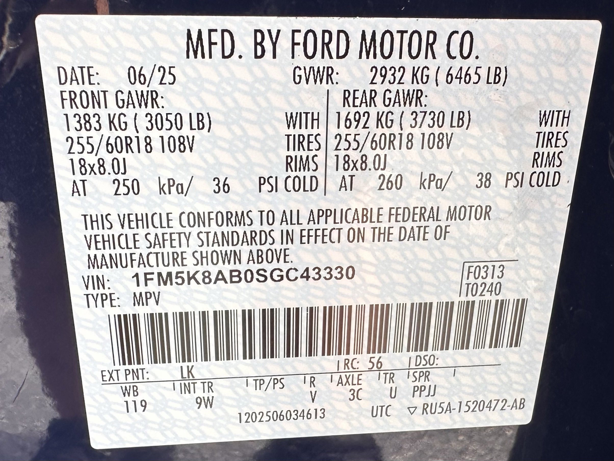 Used 2025 Dark Blue Ford AWD image 25
