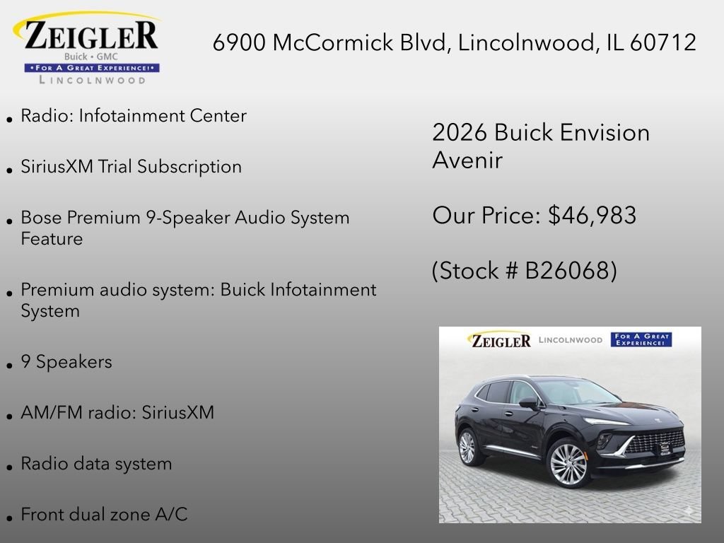 New 2026 Ebony Twilight Metallic Buick Avenir image 6