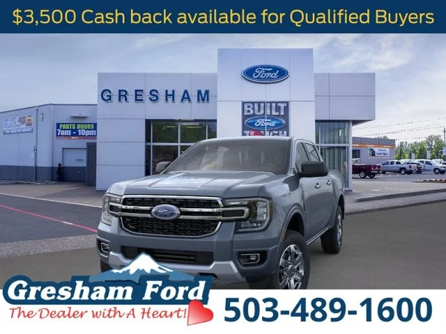 New 2025 Azure Gray Metallic Tri-coat Ford XLT image 2