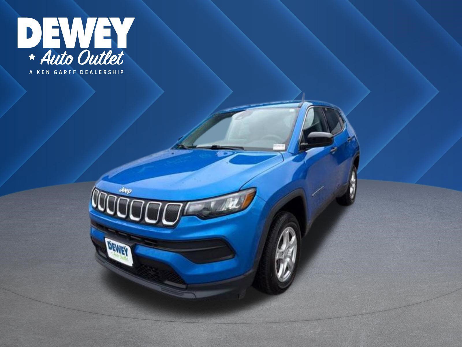 Used 2022 Laser Blue Pearlcoat Jeep Sport image 1