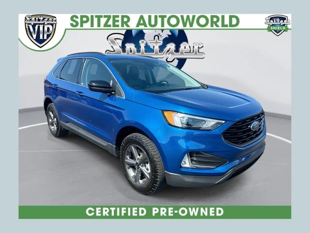 Certified Used 2022 Atlas Blue Metallic Ford SEL image 1