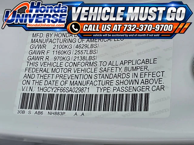Certified Used 2025 Platinum White Pearl Honda EX-L image 35