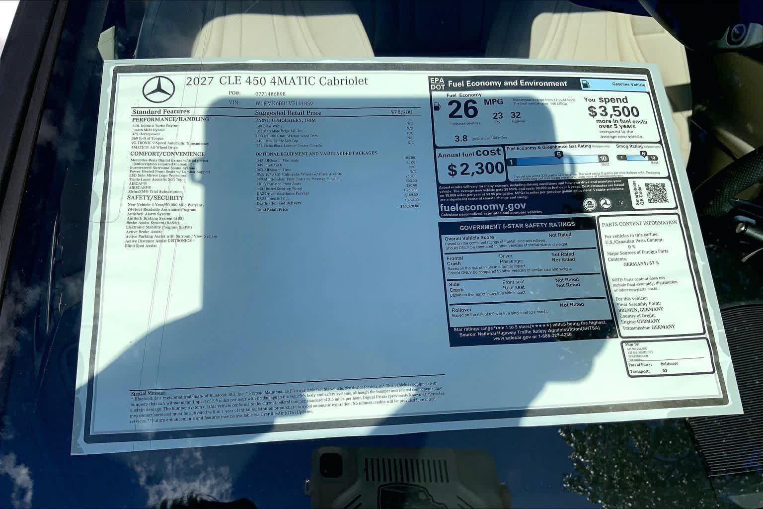 New 2027 Polar White Mercedes-Benz CLE 450 image 26