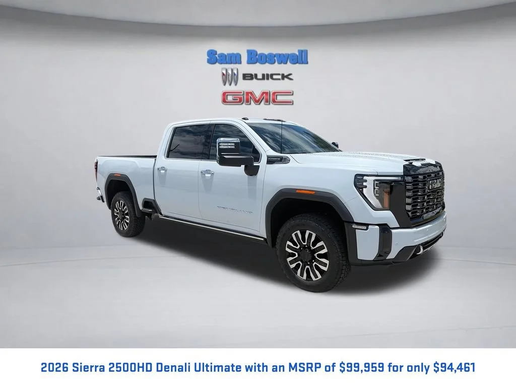 New 2026 Glacier White Tricoat GMC Denali Ultimate image 1